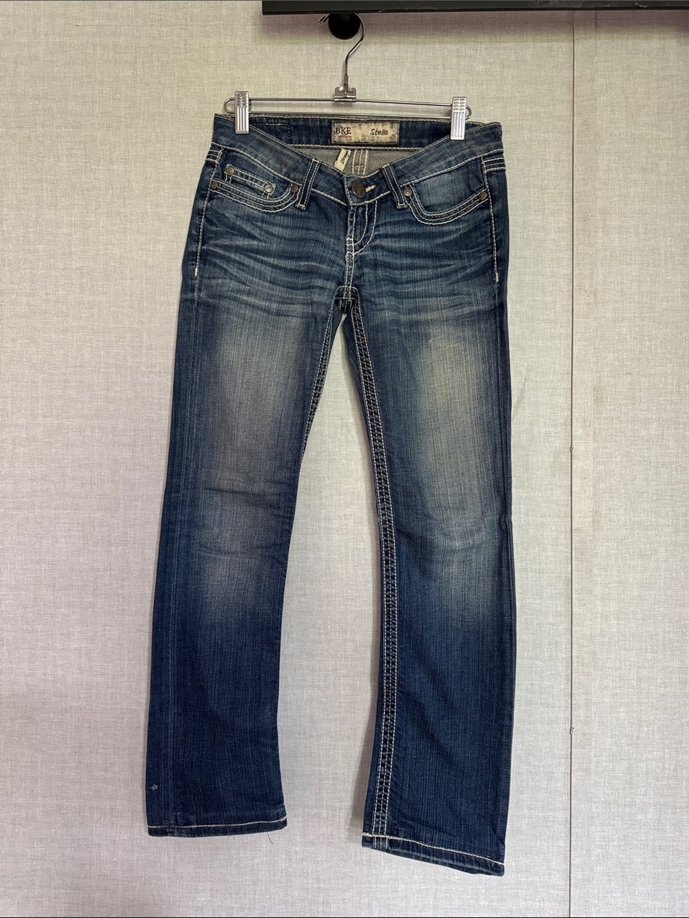 BKE Women's Dark Blue Straight Leg Jeans